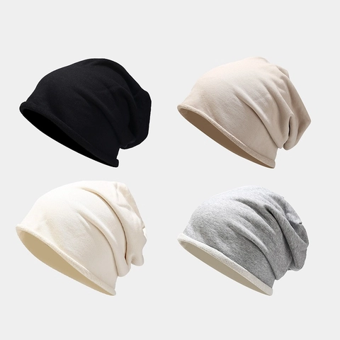 Gorro Beanie Holgado De Punto Color Sólido Suave Cálido Gorro Para Mujeres Hombres Invierno Exterior Borde Enrollado