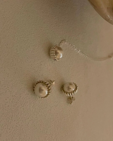 Eleganti Orecchini A Perno In Künstliche Perle Bianche Tonde Vintage Francesi Con Chiusura In Argento Sterling 925 Per Donna Gioielli