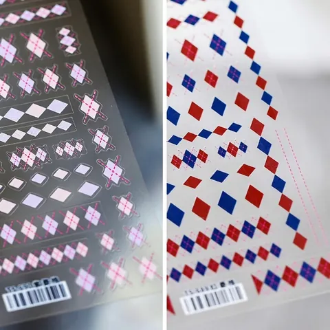Adesivi Per Nail Art Con Motivo Argyle Ultra Sottili Autoadesivi Stile Britannico Griglia Geometrica Decalcomanie Manicure