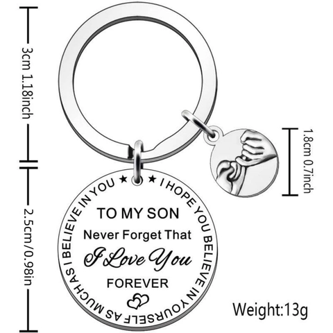 Sentimental Gravierter Edelstahl Rund Anhänger Schlüsselanhänger Inspirierender Slogan Für Damen Herren Vater Mutter Tag Geschenk