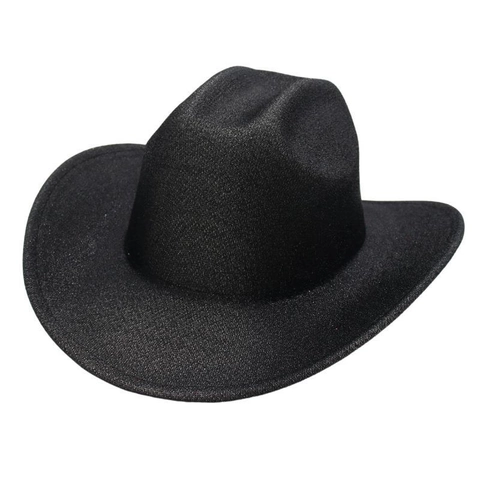 Cappello Da Cowboy Western Con Paillettes Ala Larga Performance Scena Festa Jazz Fedora Per Uomo Donna