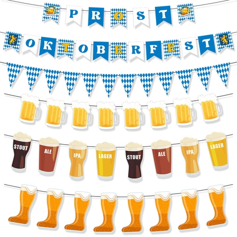 Decorazioni Per Feste Oktoberfest Festone Di Carta Ghirlanda Boccale Di Birra Arredamento Festival Bavarese