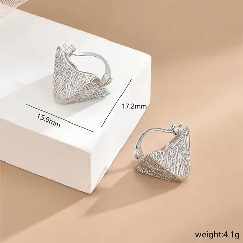 Unregelmäßige Kupfer Wassertropfen Ohrstecker Geometrische Hohle Dreieck Multi Loop Creolen High End Schmuck Für Damen