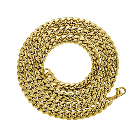 Cubaanse Schakelketting Ketting Roestvrij Staal Hip Hop Minimalistische Sieraden Voor Heren Dames Met Kreeftsluiting