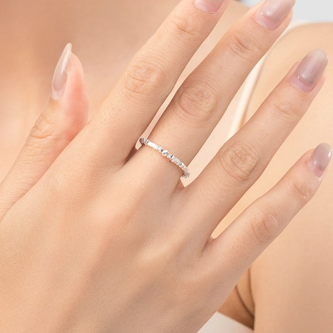 S925 Sterling Silver Irregular Crushed Silver Open Ring For Women Minimalist Adjustable Statement Ring Finger Jewelry Gift