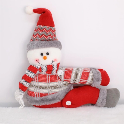 Weihnachtlicher Vorhanghalter Weihnachtsmann Schneemann Elch Strick Plüschpuppe Umarmung Schnalle Home Fensterdeko
