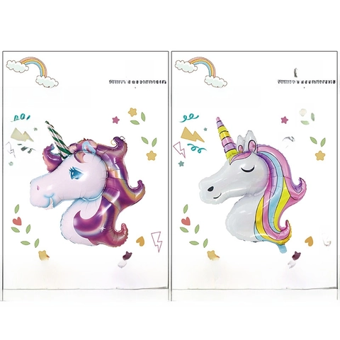 Palloncino In Alluminio Unicorno Cartone Animato Sfumatura Arcobaleno Sigillatura Automatica Per Decorazioni Festa Di Compleanno