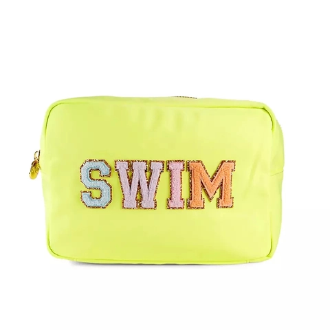 Nylon Makeup Bag Waterproof Large Capacity Cosmetic Storage Pouch Gold Zipper Portable Travel Toiletry Organizer Solid Color Women