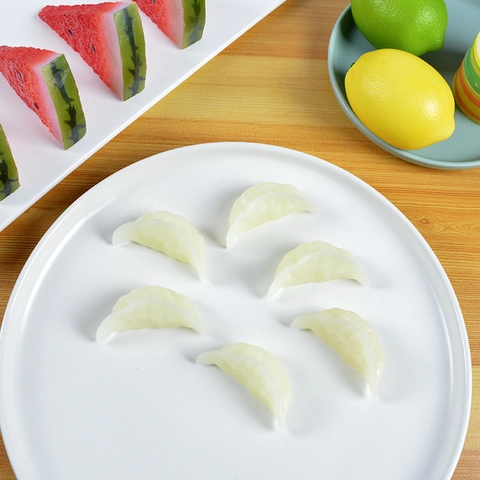 Realistic PVC Simulation Dumpling Models Miniature Food Play Kitchen Toy Photography Props Desktop Decor Artificial Food