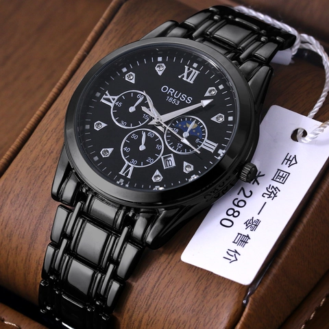 Men Quartz Watch Luminous Waterproof Chronograph Business Fashion Luxury Wristwatch Date Calendar