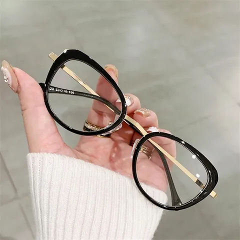 Occhiali Da Sole Cat Eye Da Donna Protezione Luce Blu Montatura TR Metallo Moda Leggeri Vintage Occhiali Di Tendenza UV400