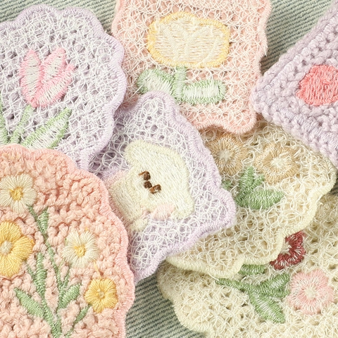 Toppe Ricamate Fiori Cartone Animato Orso Cuore Applicazioni DIY Vestiti Borsa Decorazione Da Stirare Cucire Tessuto