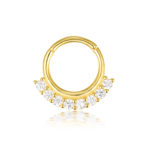 925 Sterlingsilber Geometrischer Strass Nasenring Geometrischer Drop Clicker Für Damen Herren Minimalistischer Piercing Schmuck Zubehör