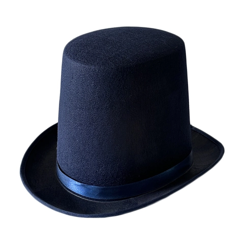 Klassieke Hoge Hoed Lincoln Goochelaar Performance Party Kostuum Vilt Materiaal Met Satijnen Lint Decor Volwassene