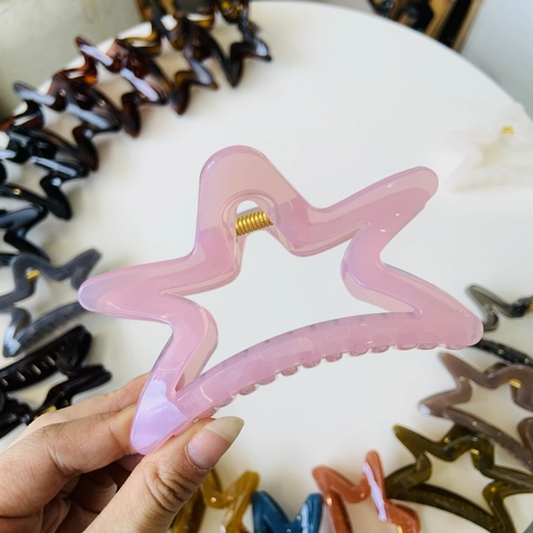 Molletta Per Capelli A Forma Di Stella Svuotata Grande Artiglio In Acrilico Pentagramma Accessorio Per Capelli Da Donna
