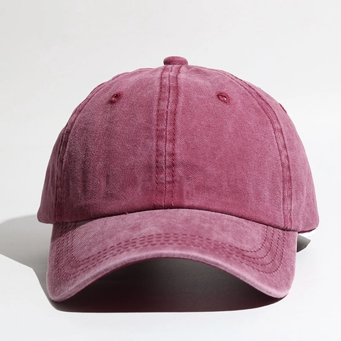 Washed Cotton Ponytail Baseball Cap For Women Adjustable Distressed Messy Bun Trucker Hat Solid Color Outdoor Sun Visor Dad Hat
