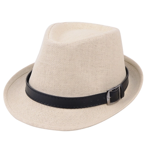 Ρετρό Ψάθινο Καπέλο Fedora Καλοκαιρινή Προστασία Από Τον Ήλιο Παραλία Καπέλο Jazz Με Ζώνη Από Τεχνητό Δέρμα Για Άνδρες Γυναίκες