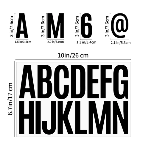 Grote Alfabet Cijfers Stickers Vinyl Waterdicht Zelfklevend Voor Brievenbus Auto DIY Decor Moderne Belettering