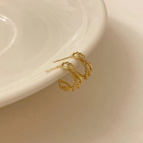 Pendientes De Botón De Plata De Ley 925 Diseño De Cuerda Trenzada Arco Minimalista Elegante Joyería De Mujer Diario