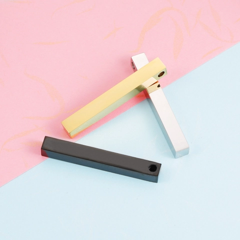 Colgante De Barra Rectangular Acero Inoxidable 304 Columna Pulida Espejo Para Componentes Accesorios Joyería DIY
