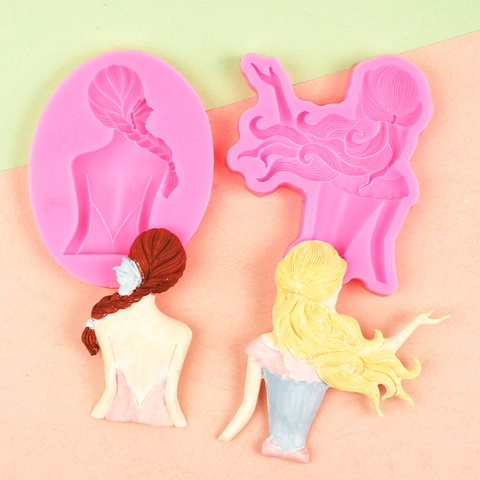 Silicone Mold Woman Back Silhouette DIY Cake Decorating Fondant Chocolate Resin Crafting Mothers Day Gift Baking