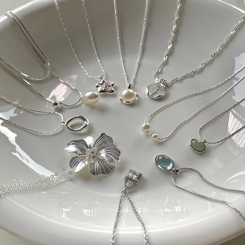Collana In Rame Minimalista Da Donna Con Ciondolo Perla Artificial Geometrica Design Farfalla Cuore Gioielli Accessorio