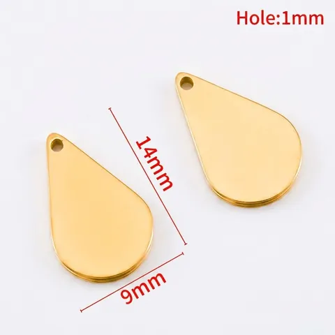 Colgantes De Acero Inoxidable En Forma De Gota De Agua Para Fabricación De Joyas DIY Accesorios Para Collares Pendientes
