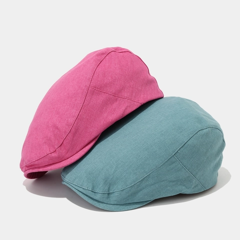 Cotton Flat Cap British Retro Adjustable Solid Color Vintage Ivy Hat For Men Women Breathable Casual Outdoor