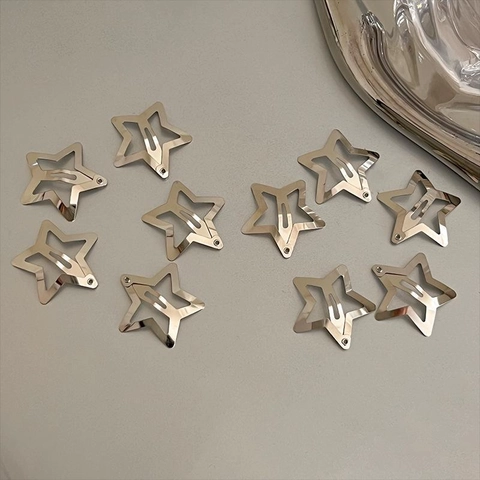 Fermagli Per Capelli Stella Goccia D'Acqua In Lega Barrettes Metalliche Minimaliste Per Donne Ragazze Stile Ins Acconciatura