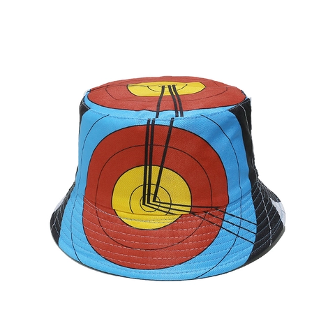 Unisex Vissershoed Polyester Handboogschieten Doelpatroon Print Zonbescherming Outdoor Casual Modieuze Zonnehoed