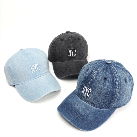 Casquette De Baseball En Jean Délavé Vintage Broderie NYC Chapeau De Soleil Réglable Streetwear Rétro Hommes Femmes