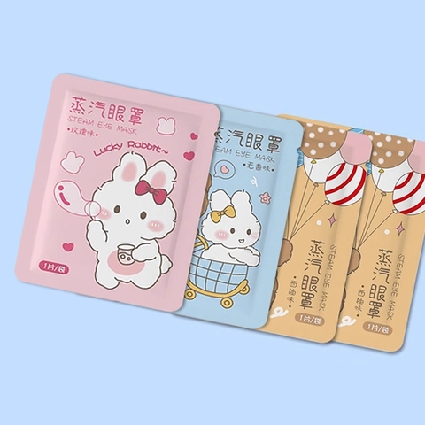 Steam Eye Mask Self Heating Non-Woven Fabric Relaxing Warm Compress Sleeping Travel Cartoon Rabbit Bear Multiple Scents