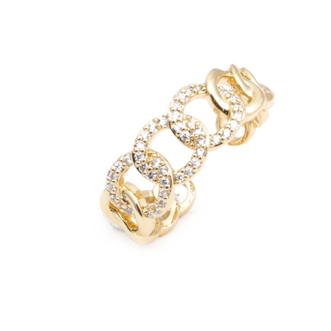 Infinity Love Figure 8 Chain Link Ring Copper Micro Set White Zircon Adjustable Open Fashion Jewelry Gift For Women