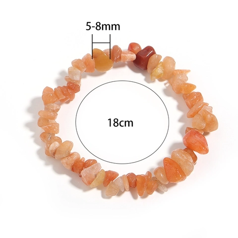 Braccialetto in Chips di Pietra Naturale Irregolare Cristallo Agata Guarigione Elastico Fatto a Mano Gioielli Boho per Uomo Donna