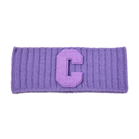 Fascia Per Capelli In Maglia Con Patch Lettera C In Ciniglia Calda A Costine Per Sport Invernali Accessorio Moda