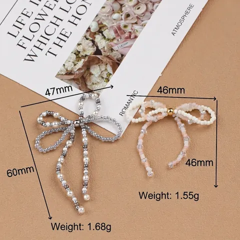 Accessori Fai Da Te Fiocco Di Perline Fatti A Mano Ciondoli A Fiocco Di Perline Di Vetro Per Gioielli Decorazione Abbigliamento