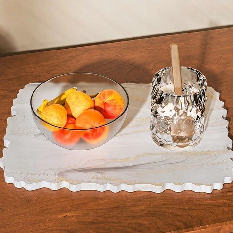 Large Scalloped Tray Silicone Mold DIY Resin Casting Wave Edge Fruit Plate Jewelry Storage Organizer Handcrafted Decorative Tool