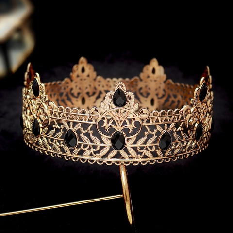 Corona Da Re Barocca Vintage Di Lusso In Lega Con Strass Tiara Per Matrimonio Festa Copricapo Reale Retrò Donne Uomini