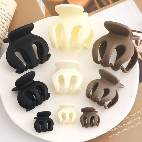 Molletta Per Capelli Opaca Plastica Versatile Tinta Unita Elegante Accessorio Per Acconciature Donna