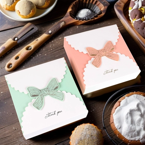 Dankeschön Faltbare Papierverpackung Mit Schleife Für Süßigkeiten Gebäck Hochzeit Geburtstag Party Geschenke Souvenirs