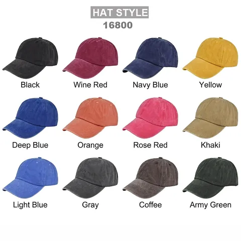 Vintage Washed Cotton Baseball Cap Distressed Solid Color Peaked Hat Adjustable Sun Protection Sport Snapback For Men Women