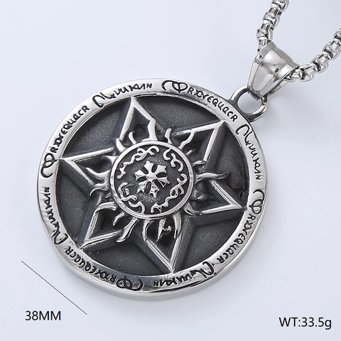 Collana Pendente 304 Acciaio Inossidabile Gotico Punk Vichingo Religioso Croce Teschio Ascia Per Uomini Gioielli Retro