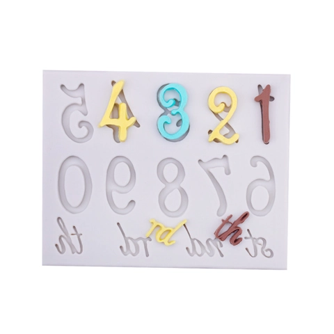 Stampi Silicone Numeri Lettere Decorazione Torte Fondant Cioccolato Argilla Resina Strumenti Fai Da Te Flessibile
