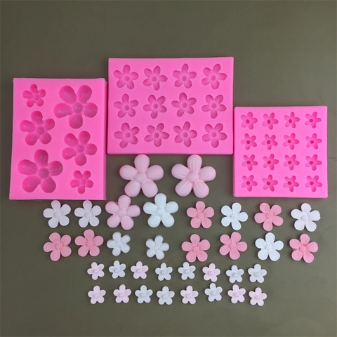 Stampo In Silicone A Forma Di Fiore Con Cavità Multiple Per Decorazione Torte Fondant Mousse Cioccolato Resina Epossidica