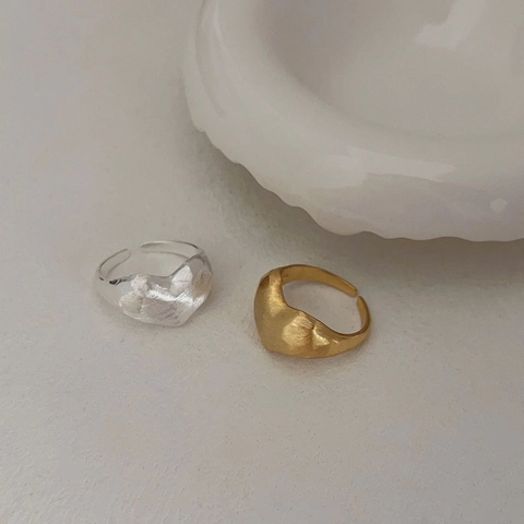 Heart Shaped Ring 925 Sterling Silver Brushed Finish Adjustable Open Finger Ring Minimalist Jewelry For Women Elegant Gift