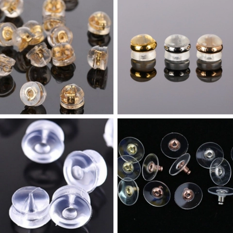 Silicone Earring Backs With Metal Core Secure Non Slip Nut Stoppers For Stud Earrings DIY Jewelry Making Findings Accessory