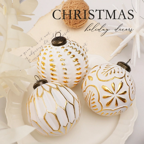 Addobbi Per Palle Di Natale Vintage Plastica Goffrata Decorazioni Pendenti Per Feste Per Albero Di Natale Casa Festa