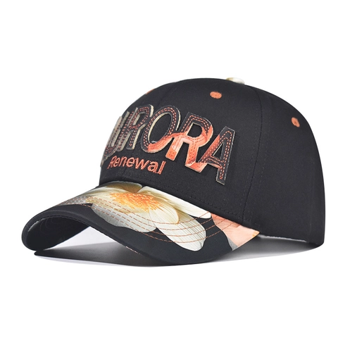 Cappello Da Baseball In Cotone Ricamo 3D Visiera Con Stampa Floreale Regolabile Streetwear Cappello Da Sole Uomo Donna
