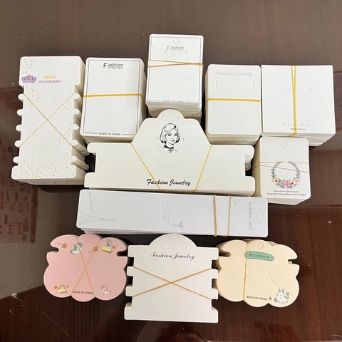 Jewelry Display Cards Necklace Earring Packaging Bags Cardboard Professional Retail Accessories Storage Holder
