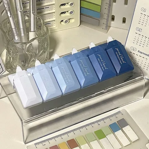 Aesthetic Gradient Correction Tape Plastic Smooth Silent School Office Stationery Simple Creative Writing Supplies